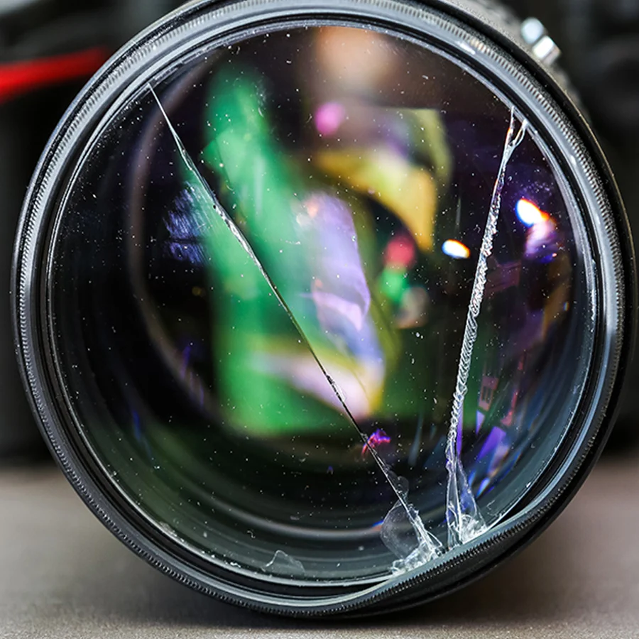Broken Front Lens or Filter